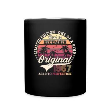 Original December 1967 55th birthday gift - Full Colour Mug - black - Front