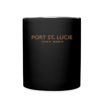 USA City Coordinates - Port St. Lucie - Full Colour Mug - black - Front