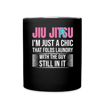 Funny Brazilian Jiu Jitsu Quote BJJ Women - Full Colour Mug - black - Front
