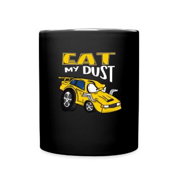 Starke Motoren Custom Stock Car Muscle Auto Drag - Tasse einfarbig - Schwarz - Vorne