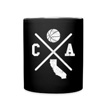 CA USA - Basketteur californien - Mug uni - noir - Devant