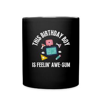 10 Years Old Science Birthday Kid 9 - Full Colour Mug - black - Front