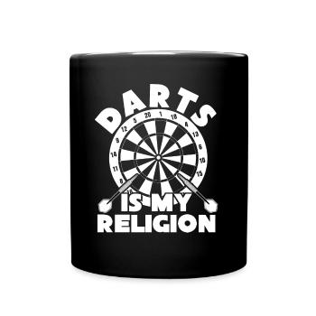 Dart Dartpfeil Dartboard Darts - Full Colour Mug - black - Front