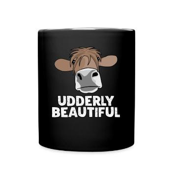Cow Farmer Farm Cows - Full Colour Mug - black - Front