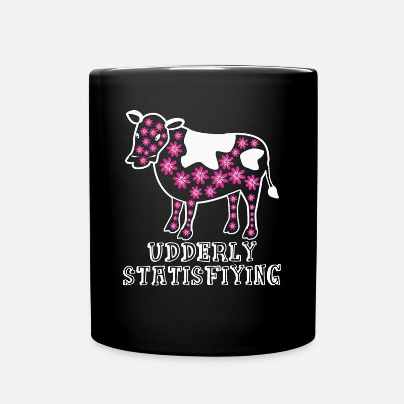 Kuh Bauer Landwirt Kühe - Tasse einfarbig - Schwarz