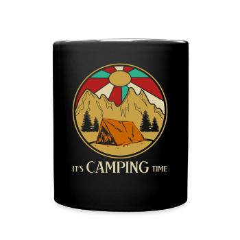 Camping Camping Tente extérieure Trekking - Mug uni - noir - Devant