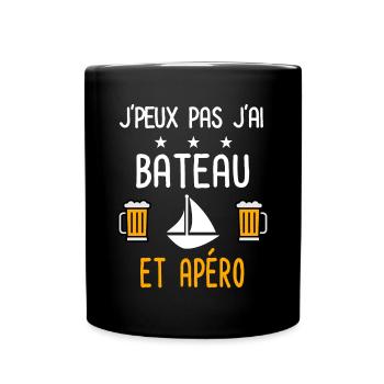 je peux pas bateau - Mug uni - noir - Devant