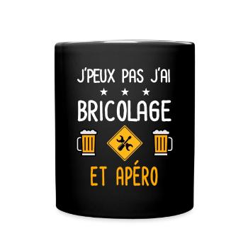 je peux pas bricolage - Mug uni - noir - Devant