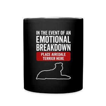 Émotionnel - Chien Airedale Terrier - Mug uni - noir - Devant