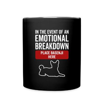 Emotional - Hund Basenji - Tasse einfarbig - Schwarz - Vorne