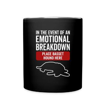 Emotional - Hund Basset Hound - Tasse einfarbig - Schwarz - Vorne