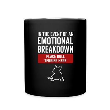 Émotionnel - Dog Bull Terrier - Mug uni - noir - Devant