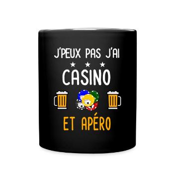 je peux pas casino - Mug uni - noir - Devant