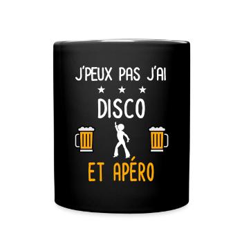 je peux pas disco - Mug uni - noir - Devant