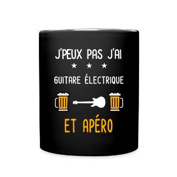 je peux pas guitare électrique - Mug uni - noir - Devant