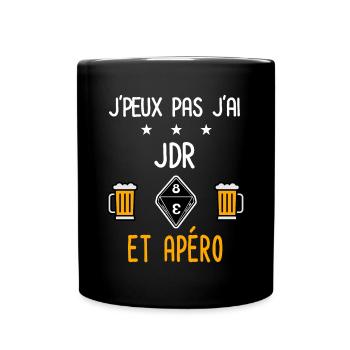 je peux pas jdr jeu de rôle - Mug uni - noir - Devant