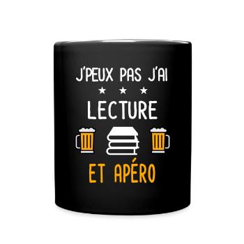 je peux pas lecture - Mug uni - noir - Devant