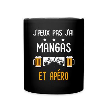 je peux pas mangas - Mug uni - noir - Devant