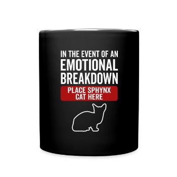 Emotional - Sphynx Cat - Full Colour Mug - black - Front