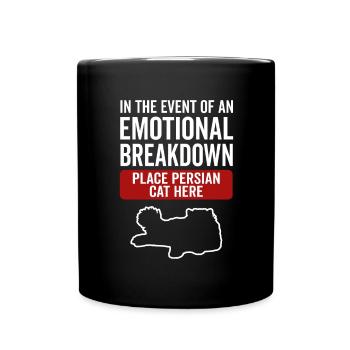 Emotional - Perserkatze - Tasse einfarbig - Schwarz - Vorne