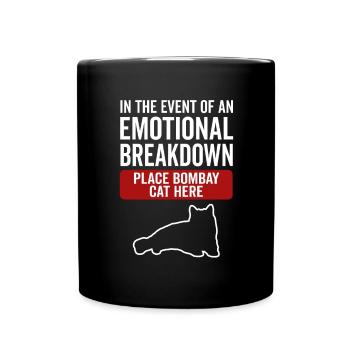 Émotionnel - Bombay Cat - Mug uni - noir - Devant