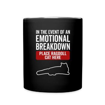 Emotional - Ragdoll Cat - Full Colour Mug - black - Front