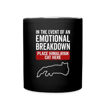 Emotional - Himalayan cat - Full Colour Mug - black - Front