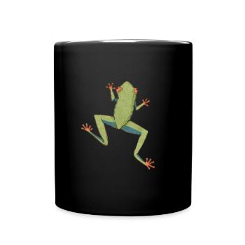 Agalychnis Callidryas Red Eyed Tree Frog - Tasse einfarbig - Schwarz - Vorne