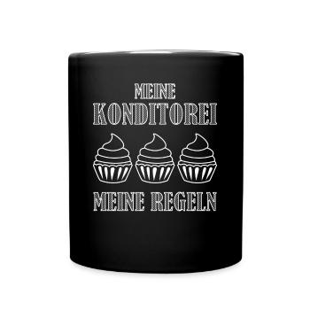 Konditor Cupcakes Bäcker - Tasse einfarbig - Schwarz - Vorne