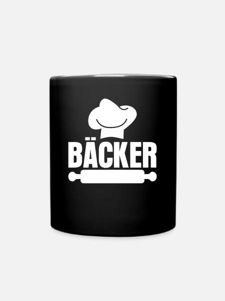 Bäcker Backen Bäckerei - Tasse einfarbig - Schwarz