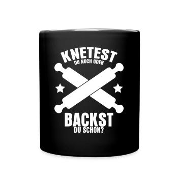 Bäcker Brot Backen Bäckerei - Tasse einfarbig - Schwarz - Vorne