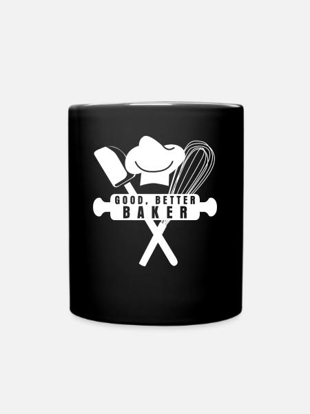 Bäcker Bäckerei Backen - Tasse einfarbig - Schwarz