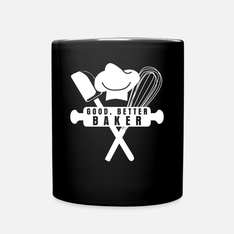 Bäcker Bäckerei Backen - Tasse einfarbig - Schwarz