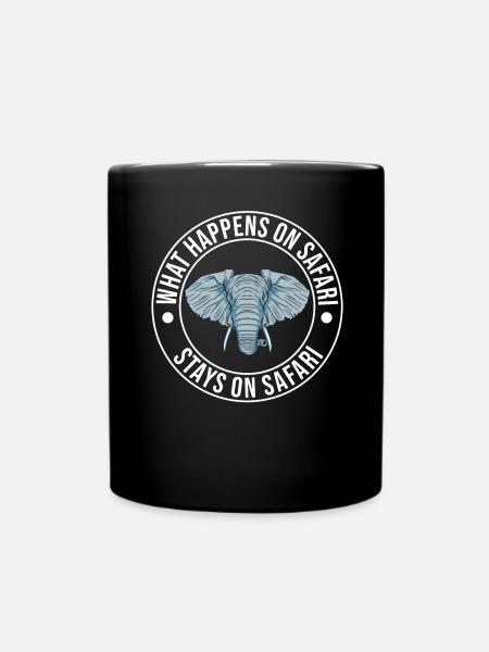 Was auf Safari passiert bleibt auf Safari Afrika - Tasse einfarbig - Schwarz