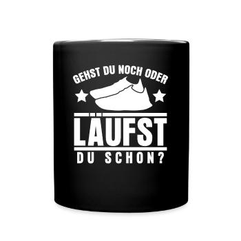 Laufen Marathon Jogging Laufschuhe - Tasse einfarbig - Schwarz - Vorne