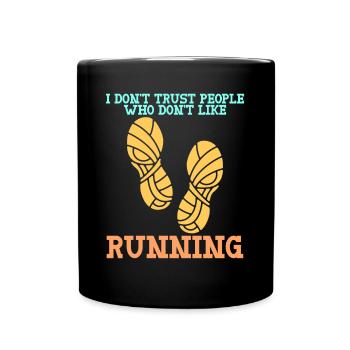Marathon Running Jogging Running Shoes - Full Colour Mug - black - Front