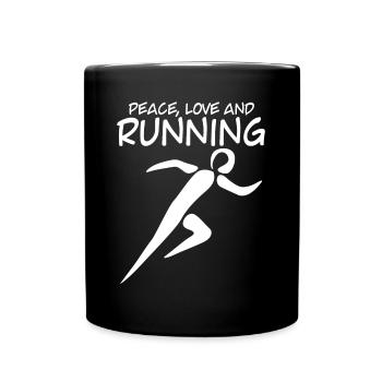 Course à pied marathon de jogging - Mug uni - noir - Devant
