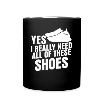Running Marathon Runner Running Shoes - Full Colour Mug - black - Front