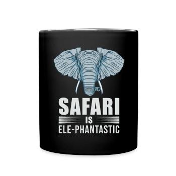 Safari ist Elephantastic Safari-Abenteuer Afrika - Tasse einfarbig - Schwarz - Vorne