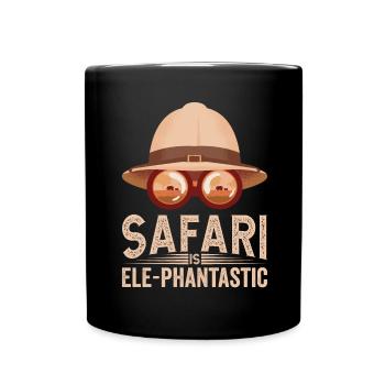 Safari ist Elephantastic Safari-Abenteuer Afrika - Tasse einfarbig - Schwarz - Vorne