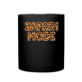Safari-Modus - African Safari Adventures - Tasse einfarbig - Schwarz - Vorne