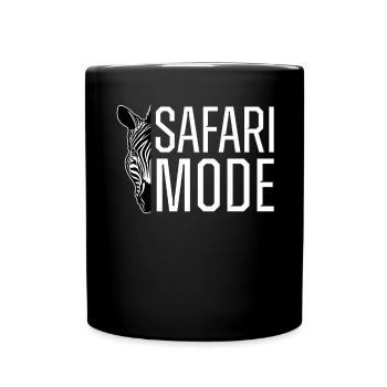 Safari-Modus - African Safari Adventures - Tasse einfarbig - Schwarz - Vorne
