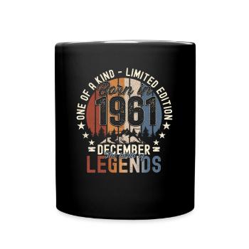 Original December 1961 61st birthday gift - Full Colour Mug - black - Front