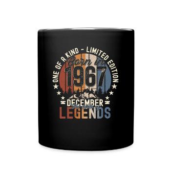 Original December 1967 55th birthday gift - Full Colour Mug - black - Front