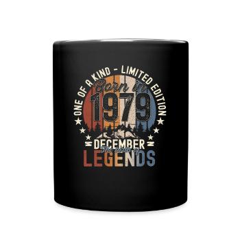 Cadeau original du 43e anniversaire de décembre 1979 - Mug uni - noir - Devant