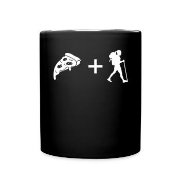 Pizza - Female Hiking - - Full Colour Mug - black - Front