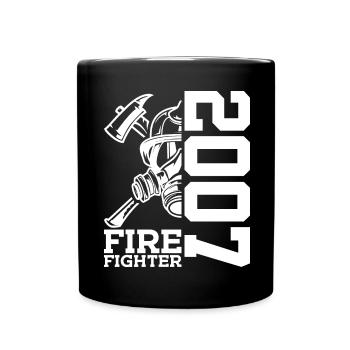 19E ANNIVERSAIRE BRIGADE DES POMPIERS 2007 - Mug uni - noir - Devant