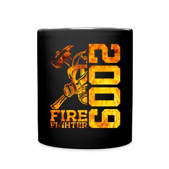 17. GEBURTSTAG FEUERWEHR 2009 - Tasse einfarbig - Schwarz - Vorne