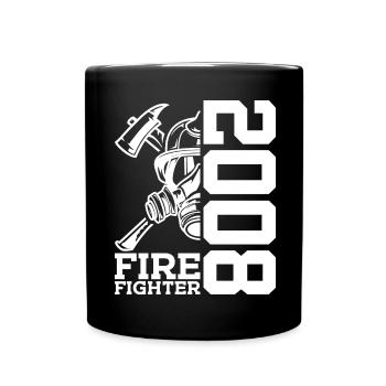 18E ANNIVERSAIRE POMPIER DE LA BRIGADE DES POMPIERS 2008 - Mug uni - noir - Devant