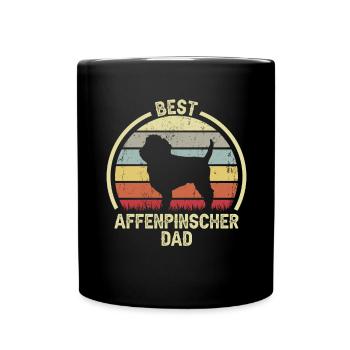 Bester Hund Dad - Affenpinscher - Tasse einfarbig - Schwarz - Vorne